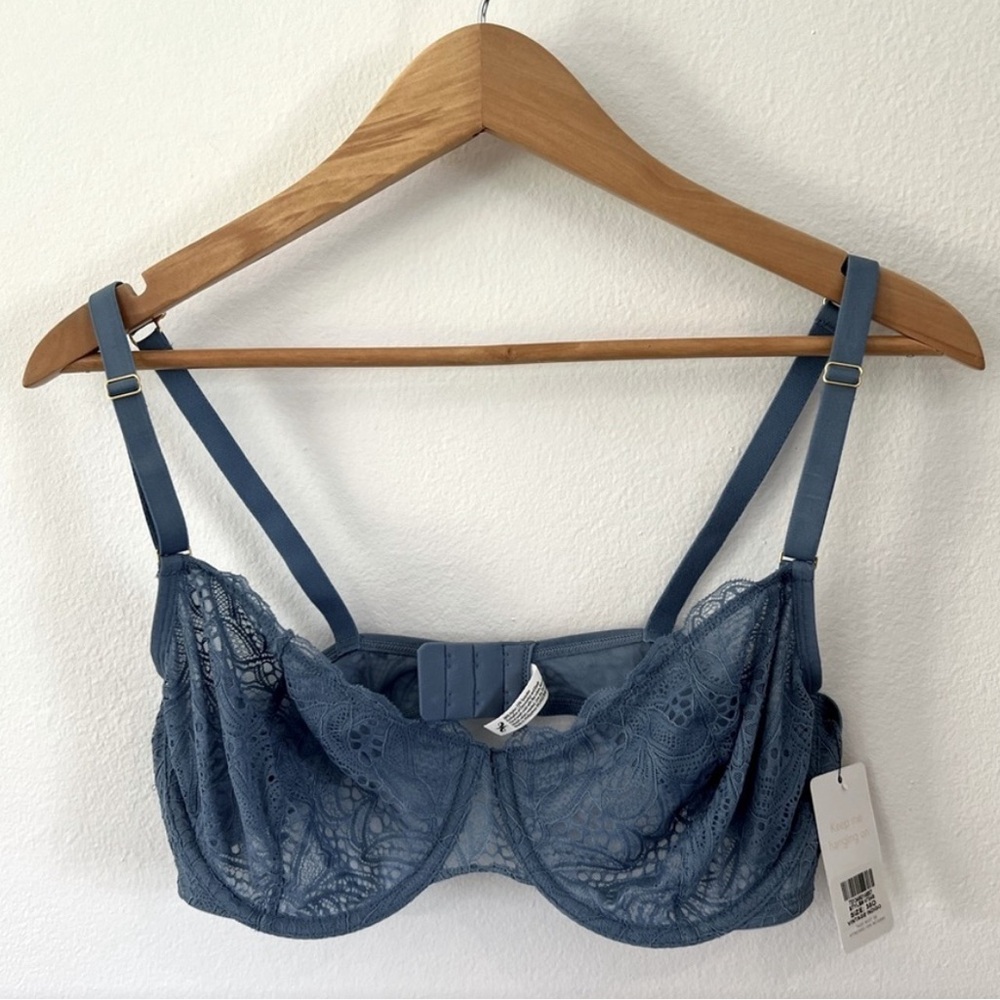 Lively The Unlined Lace Bra Vintage Indigo Size 38D, NWT
